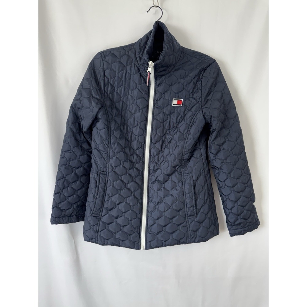 Tommy Hilfiger 3-in-1 All Weather Quilted Jacket Size Small Navy Zip-Up Coat UEC